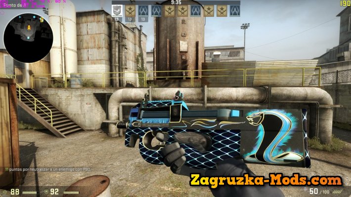P90 Flaming Snake Skin for CS:GO