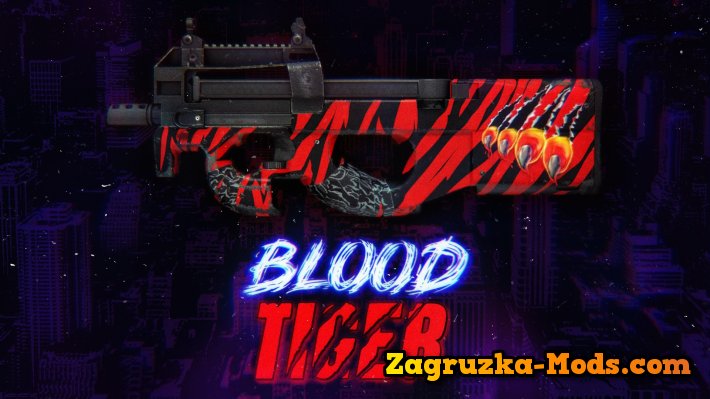 Skin P90 BLOOD Tiger for CS:GO