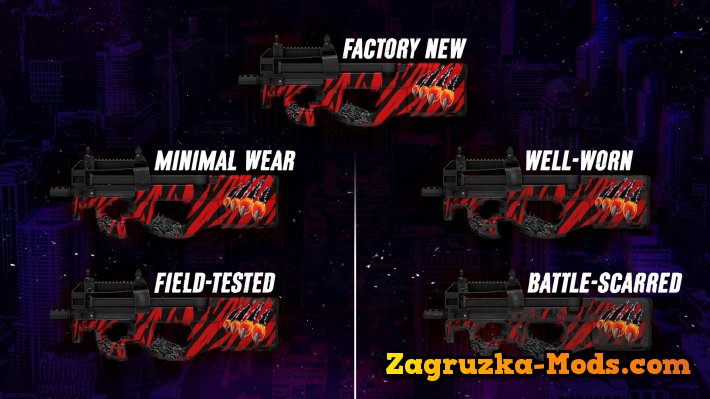 Skin P90 BLOOD Tiger for CS:GO