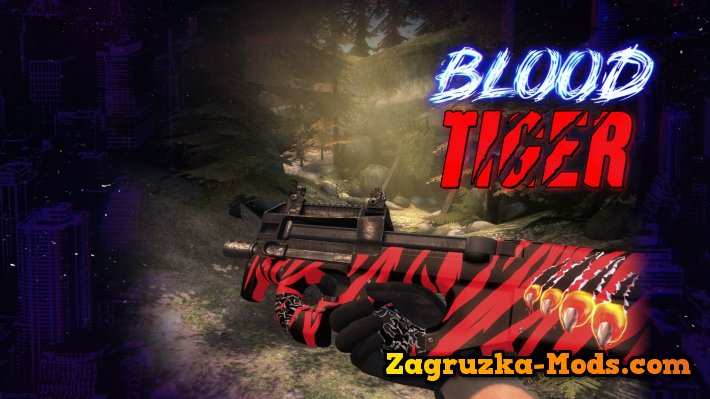 Skin P90 BLOOD Tiger for CS:GO