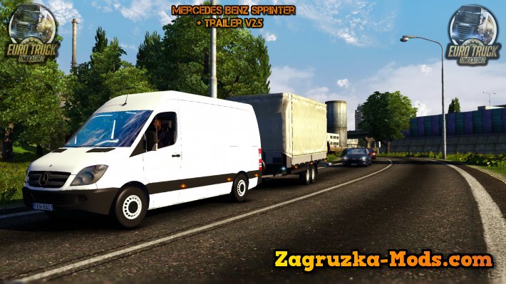 Mercedes Benz Sprinter 311CDI + Trailer v2.5 for ETS 2