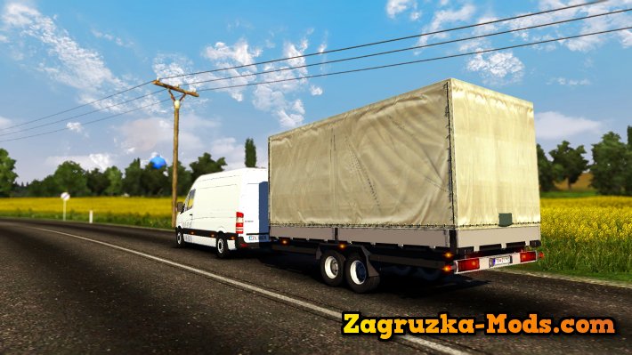 Mercedes Benz Sprinter 311CDI + Trailer v2.5 for ETS 2