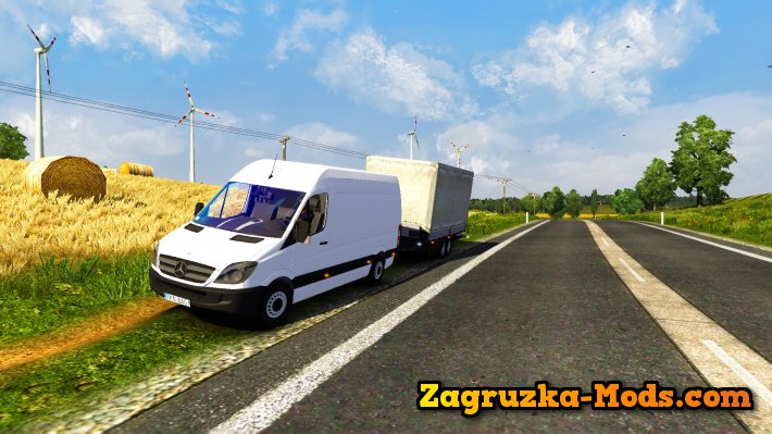 Mercedes Benz Sprinter 311CDI + Trailer v2.5 for ETS 2
