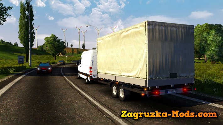 Mercedes Benz Sprinter 311CDI + Trailer v2.5 for ETS 2