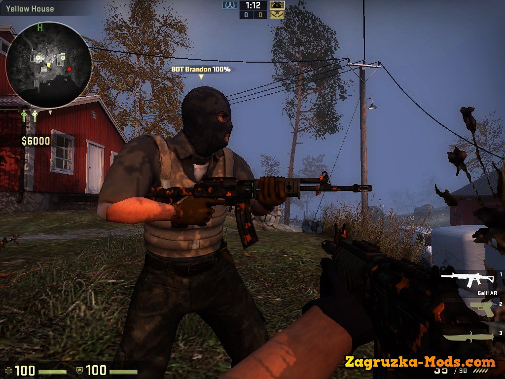 Skin Galil AR Orange DDPAT for CS:GO