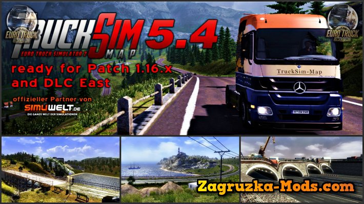 TruckSim Map v5.4 for ETS 2