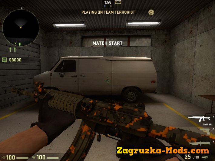 Skin Galil AR Orange DDPAT for CS:GO
