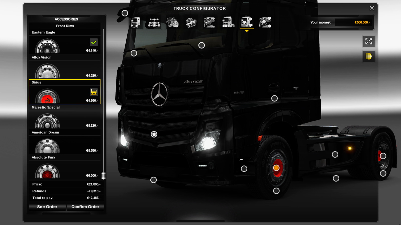 Rims and Tyres Upgrade for ETS 2