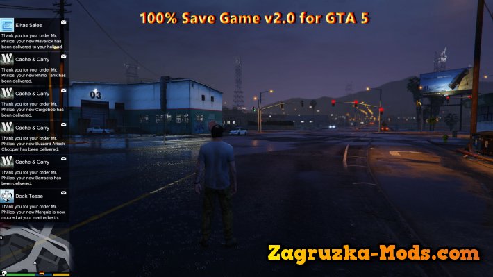 100% Save Game v2.0 for GTA 5