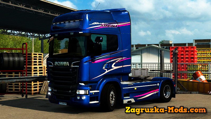 Scania Streamline Blue Stream Limited Edition Skin + Interior for ETS 2