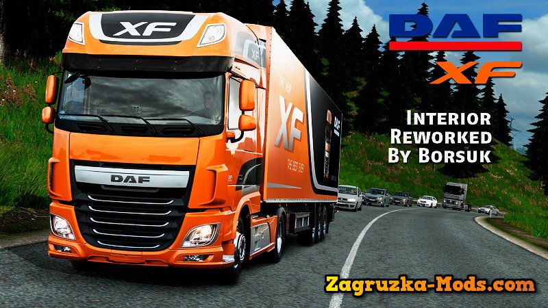 DAF XF Euro 6 Interior Reworked Pack by Borsuk for ETS 2