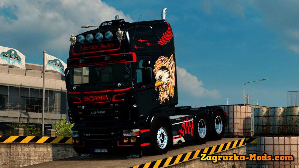 Adrenalin Junkie Scania RJL Skin v1.0 for ETS 2