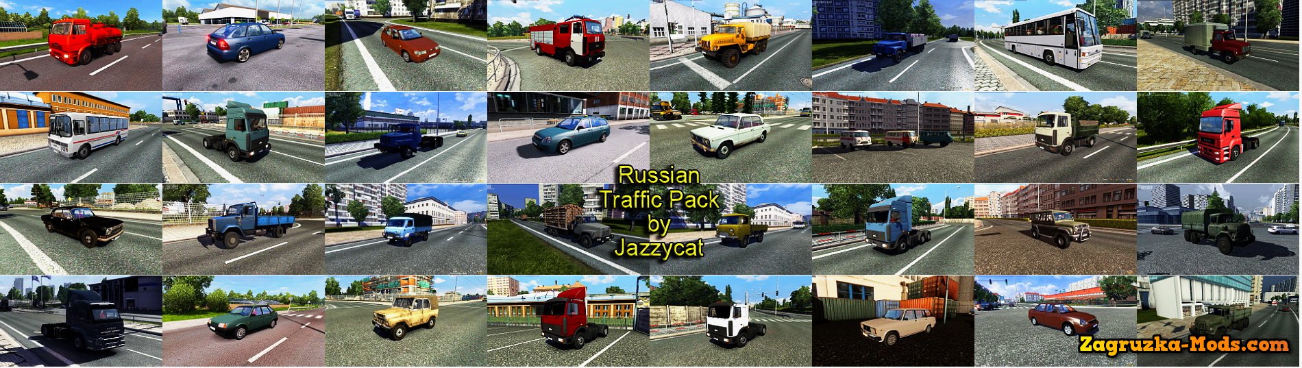 Russian Traffic Pack v1.4.1 by Jazzycat for ETS 2