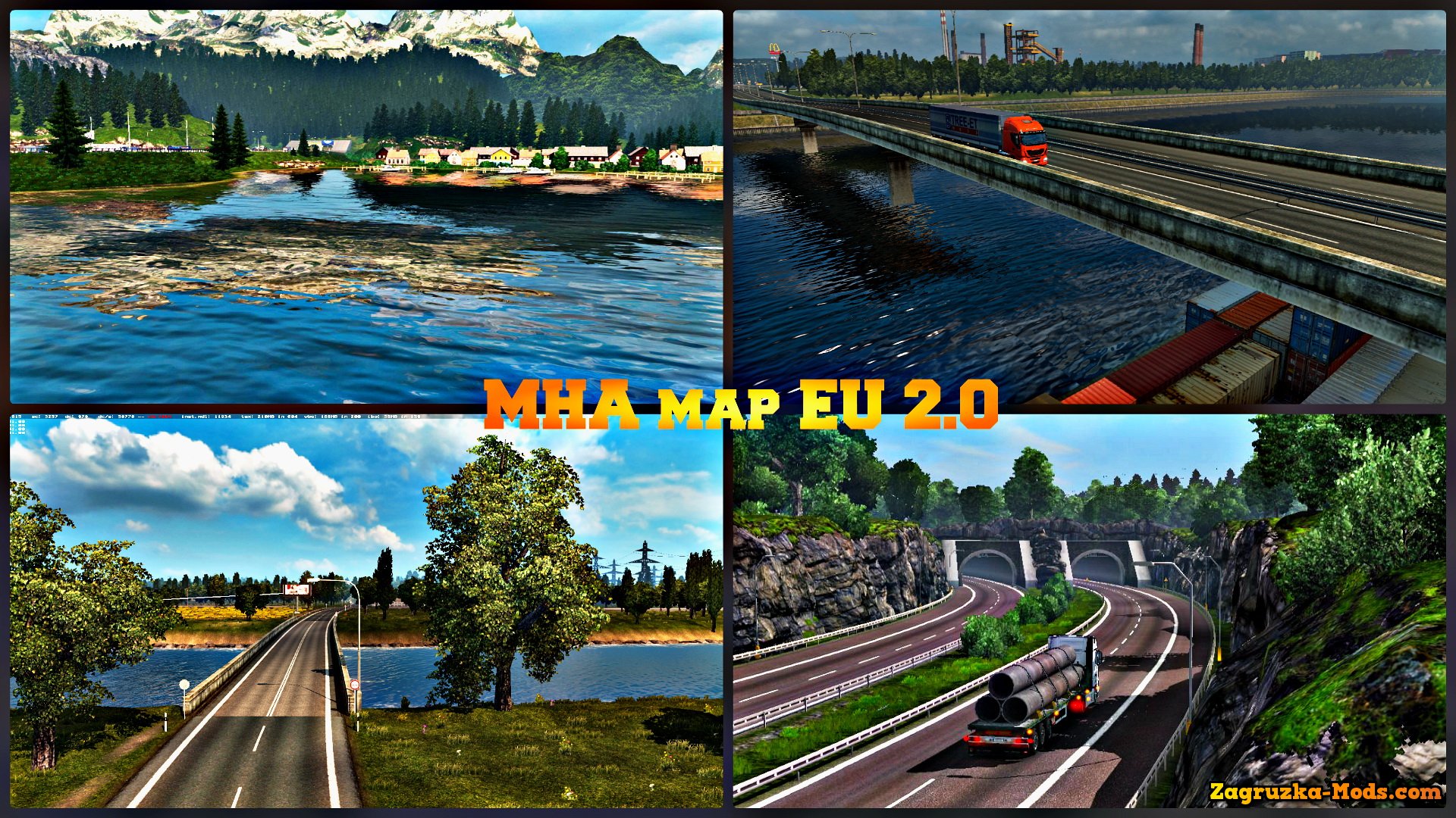 MHA map EU 2.0 + both big DLC's (1.19.x) for ETS 2