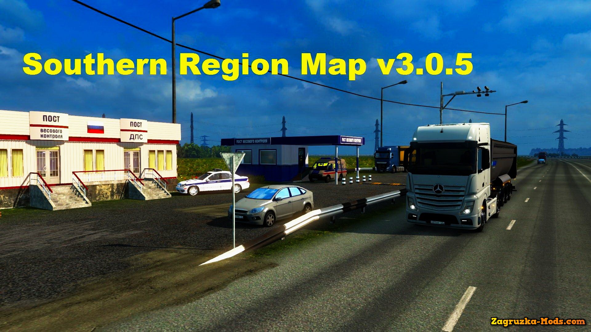 Southern Region Map v3.0.5 for ETS 2