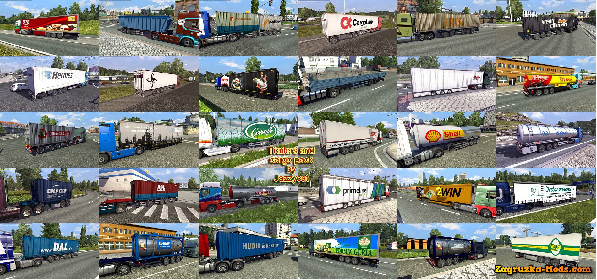 Trailers and Cargo Pack v3.7 by Jazzycat for ETS 2