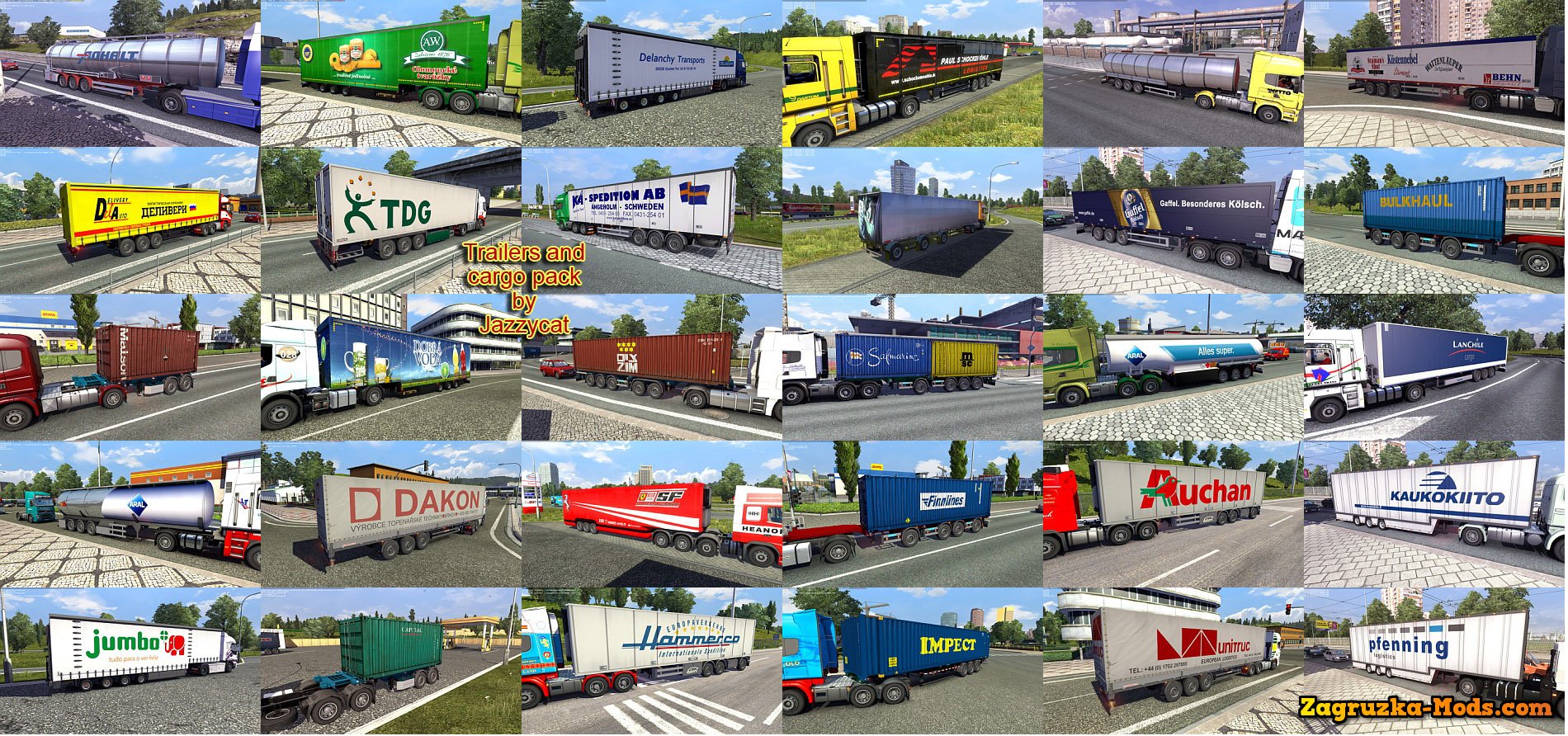 Trailers and Cargo Pack v3.7 by Jazzycat for ETS 2