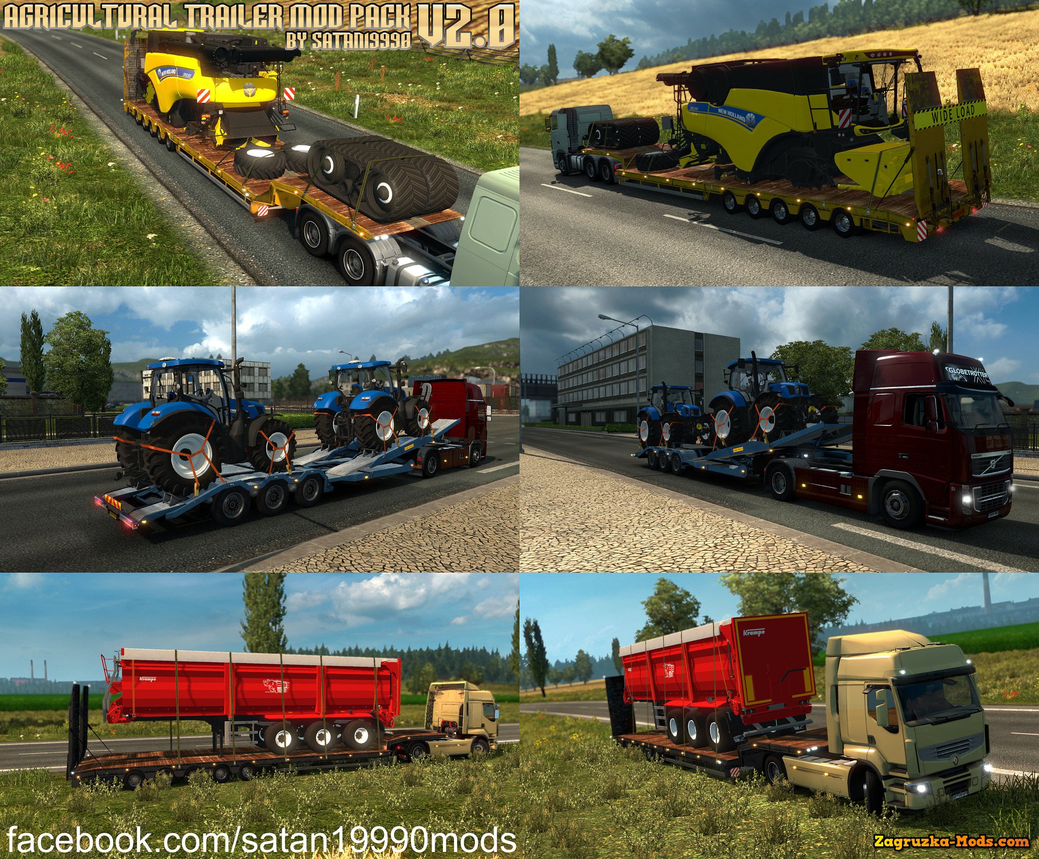 Trailer Mod Pack v3.9 by satan19990 for ETS 2 Trailer Mod Pack v3.9 by satan19990 for ETS 2