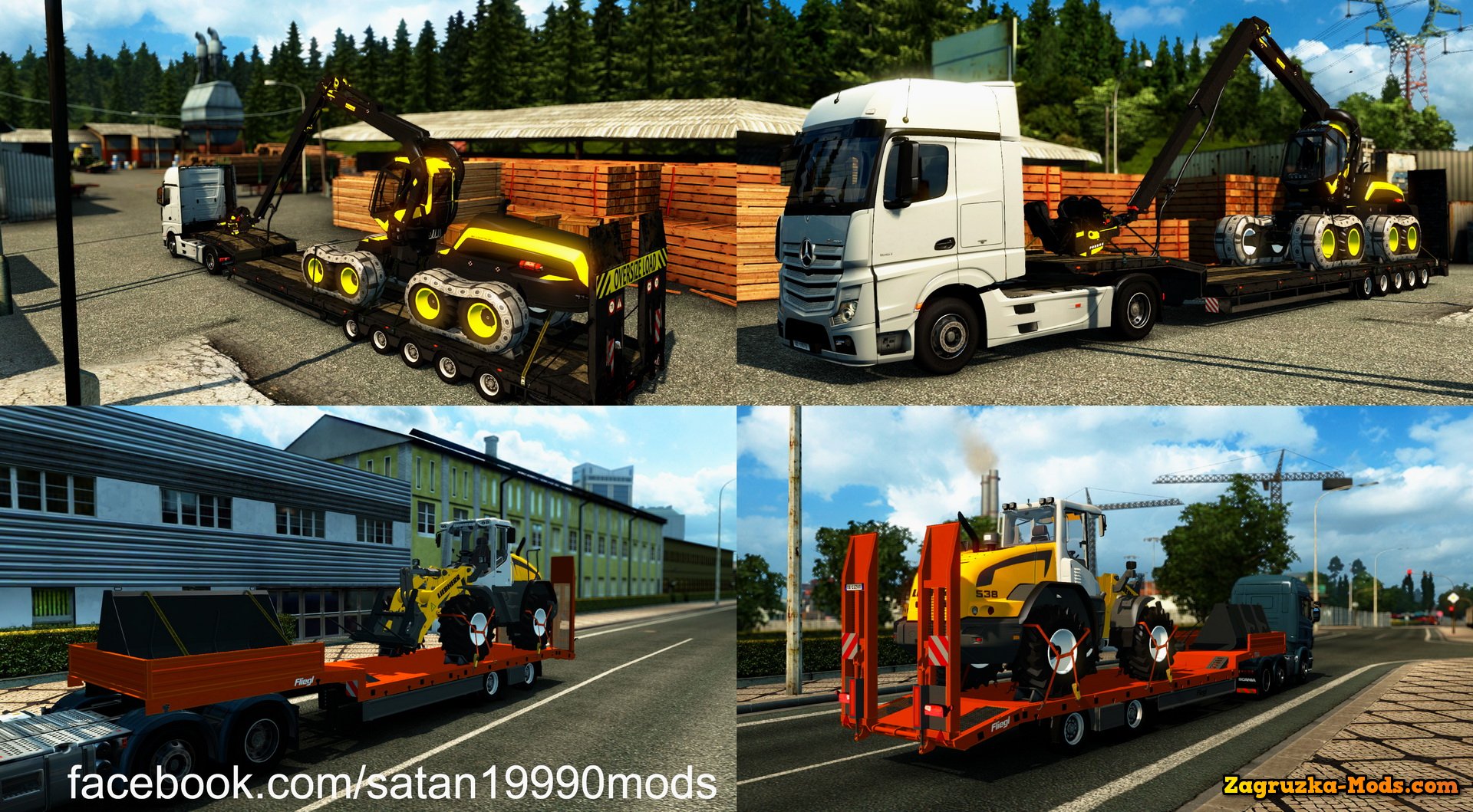 Trailer Mod Pack v3.9 by satan19990 for ETS 2 Trailer Mod Pack v3.9 by satan19990 for ETS 2