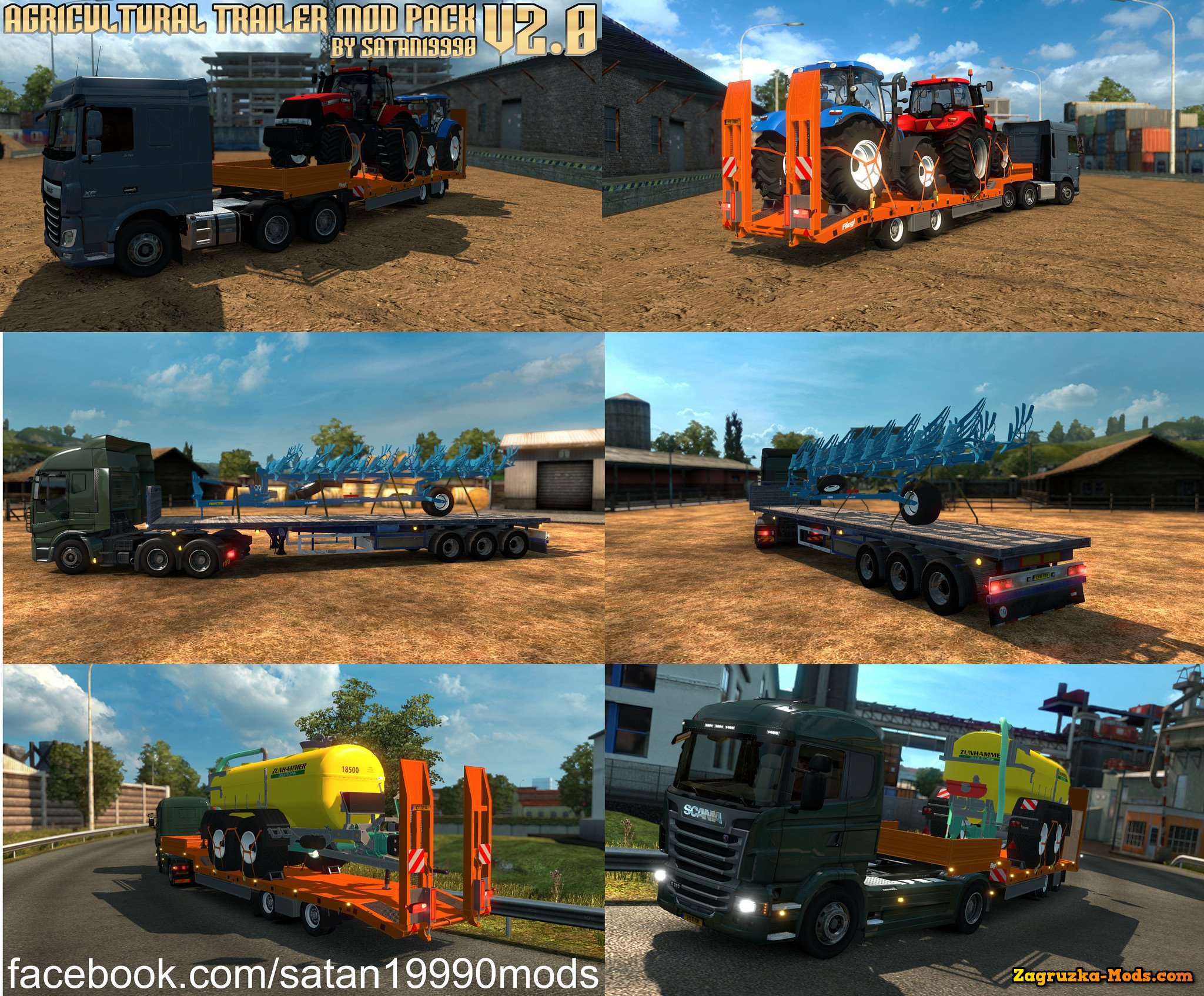 Trailer Mod Pack v3.9 by satan19990 for ETS 2 Trailer Mod Pack v3.9 by satan19990 for ETS 2