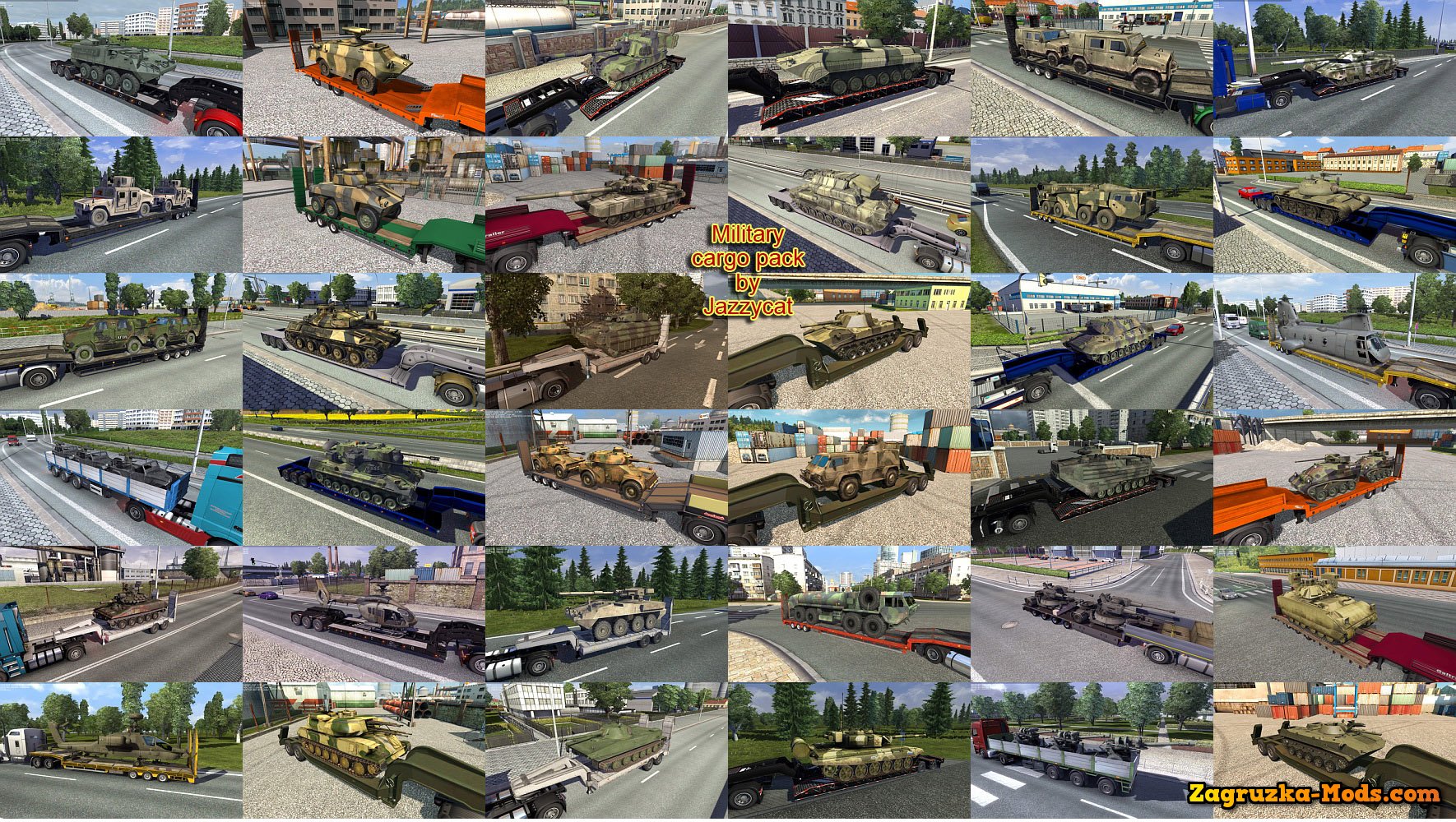 Military Cargo Pack v1.7 by Jazzycat for ETS 2 Military Cargo Pack v1.7 by Jazzycat for ETS 2