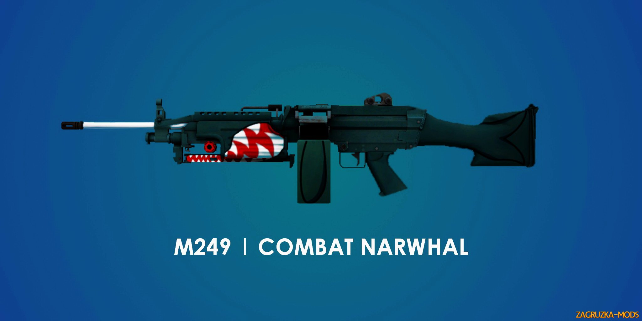 M249 COMBAT NARWHAL Skin for CS:GO