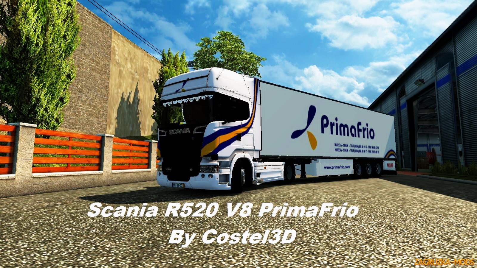 Scania R520 V8 PrimaFrio + Trailer v1.0 for ETS 2