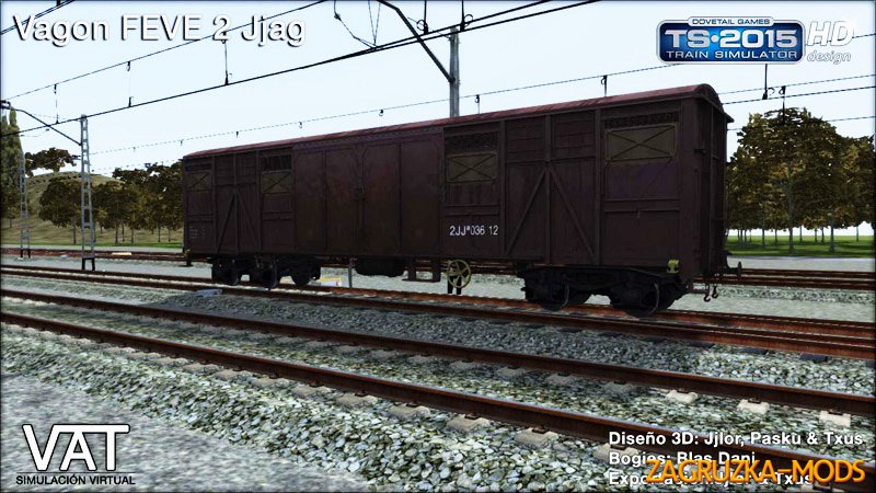 Freight Wagon FEVE 2JJAG v1.0 for Train Simulator 2015