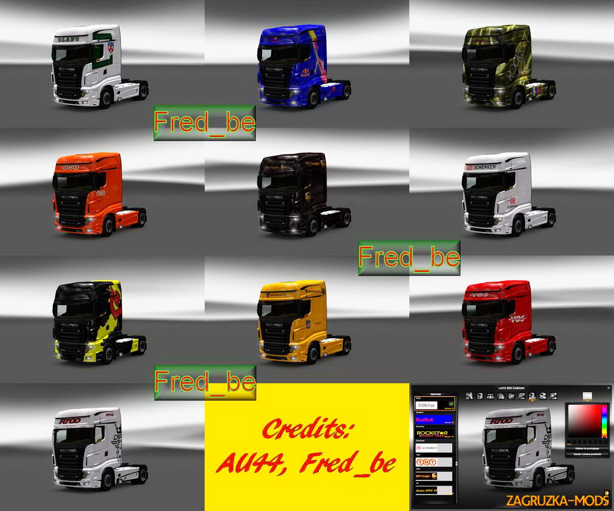 Skin Pack Scania R700 v1.0 for ETS 2