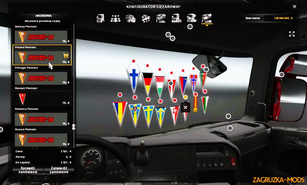 Addons for DLC Cabin Accesories v1.0 for ETS 2