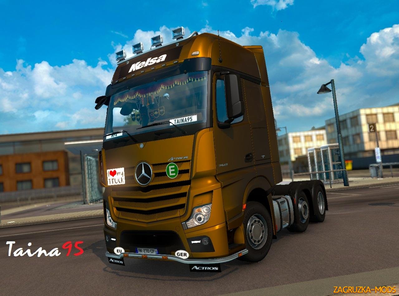 MERCEDES ACTROS MP4 V1.6 + CABIN ACCESSORIES DLC
