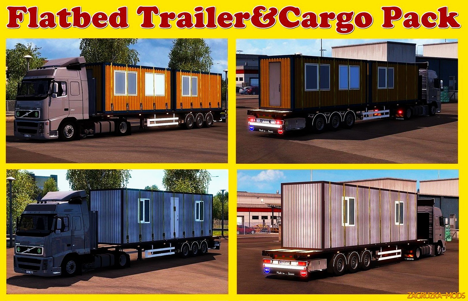 Flatbed Trailer & Cargo Pack v2.0 for ETS 2