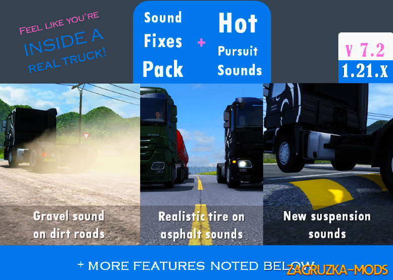 Sound Fixes Pack + Hot Pursuit Sounds v7.2 for ETS 2