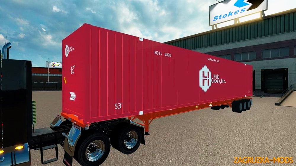 Trailer Chassis container 53ft v1.1 for ETS 2