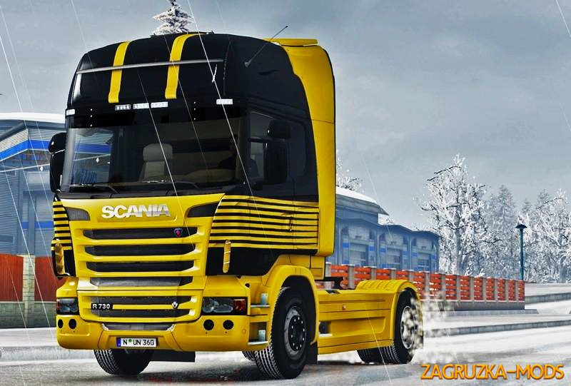 Yellow Lines Skin for Scania R v1.0 for ETS 2