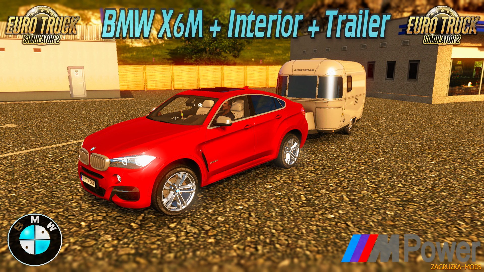 BMW X6M + Interior + Trailer v0.2 for ETS 2