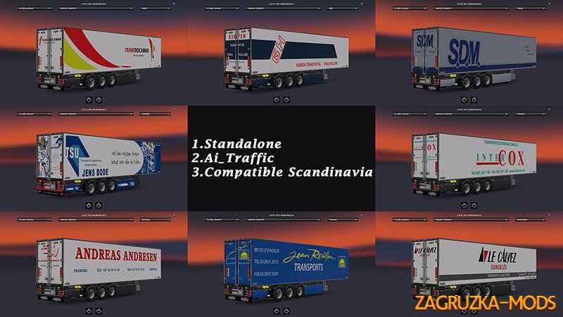 Pack Trailers Chereau v2.0 by MDModding for ETS 2