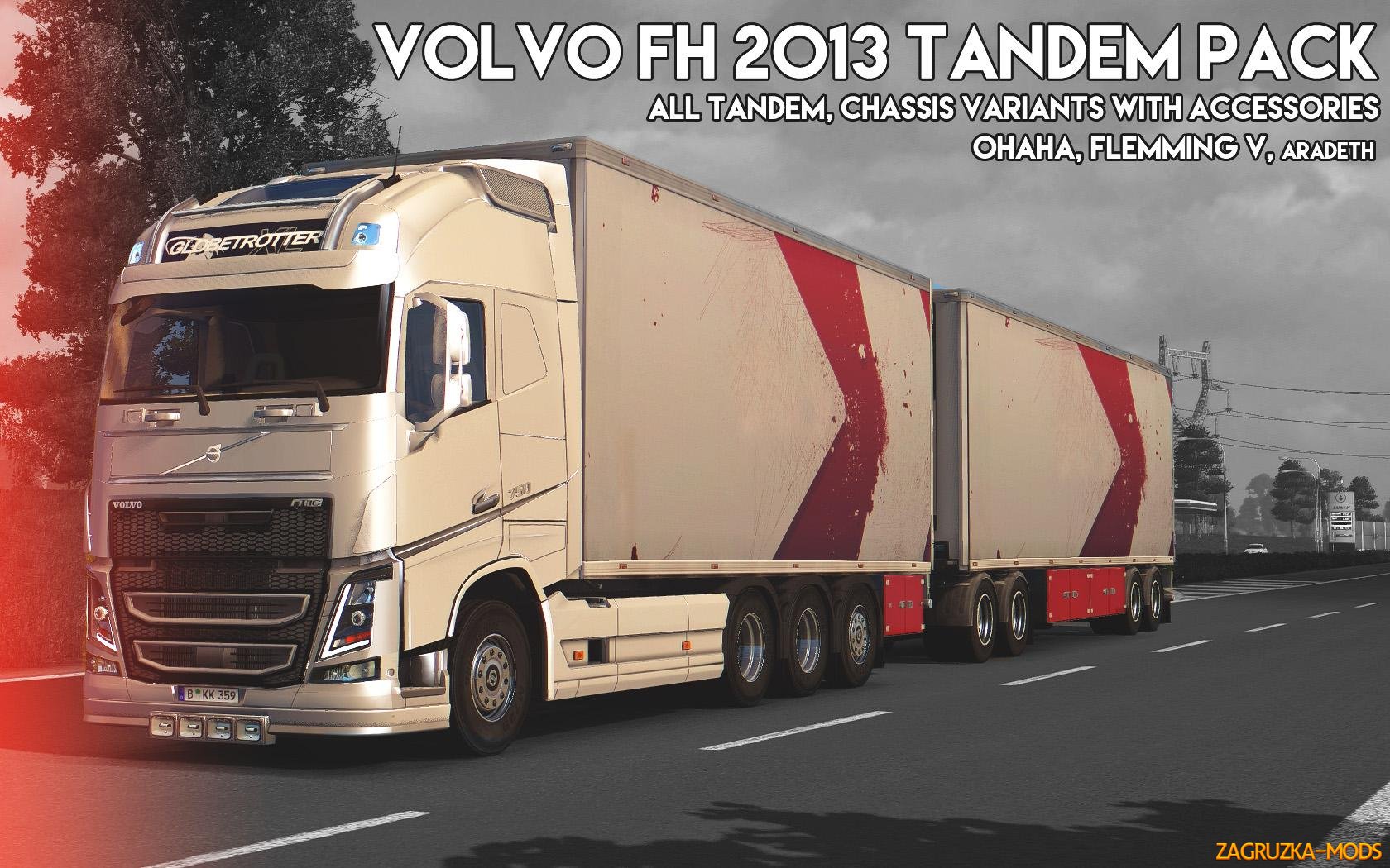 Volvo FH 2013 [ohaha] Tandem Pack + Accessories v1.1 for ETS 2