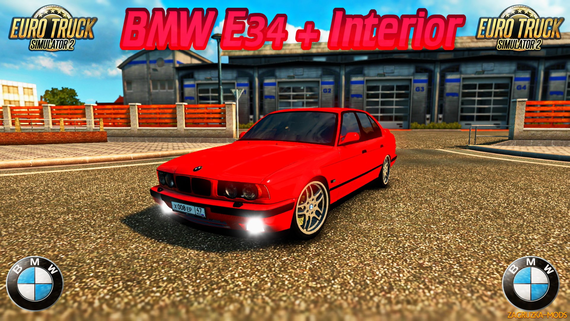 BMW E34 + Interior v1.0 for ETS 2