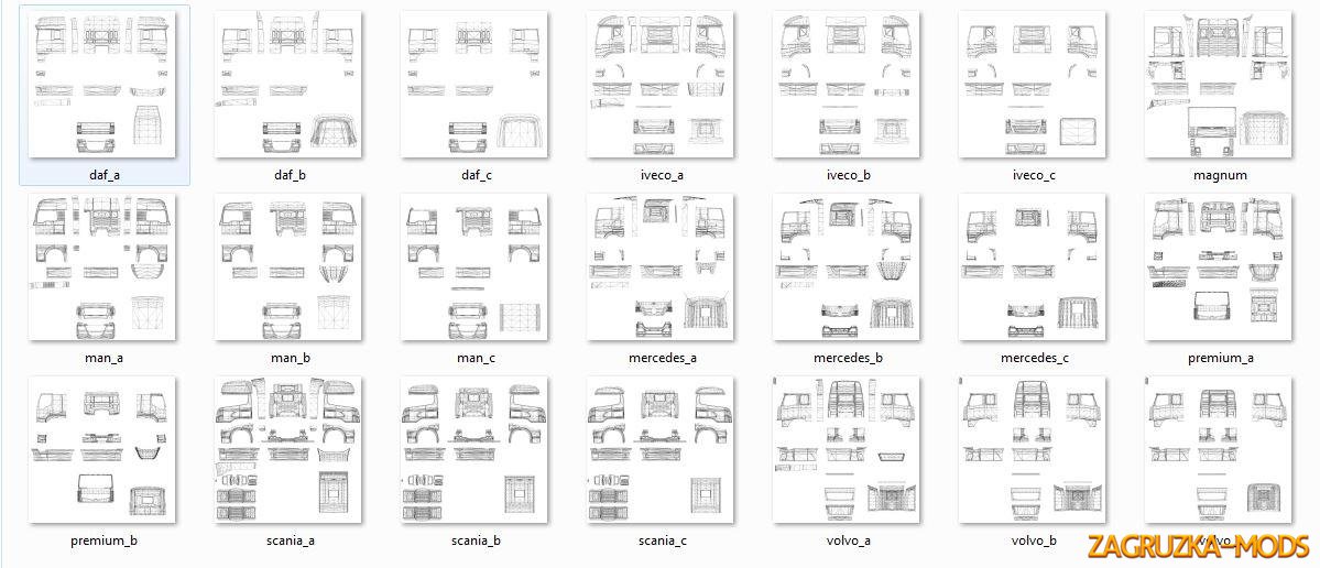 Truck Templates v1.0 (1.22.x) for ETS 2