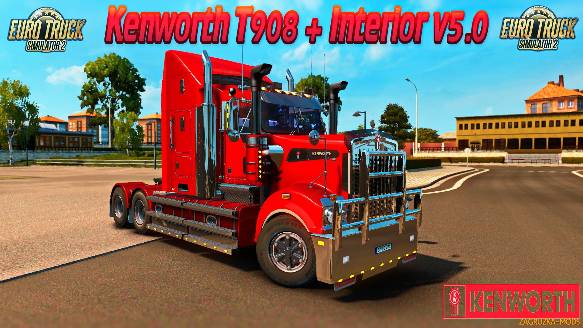 Kenworth T908 + Interior v5.0 for ETS 2