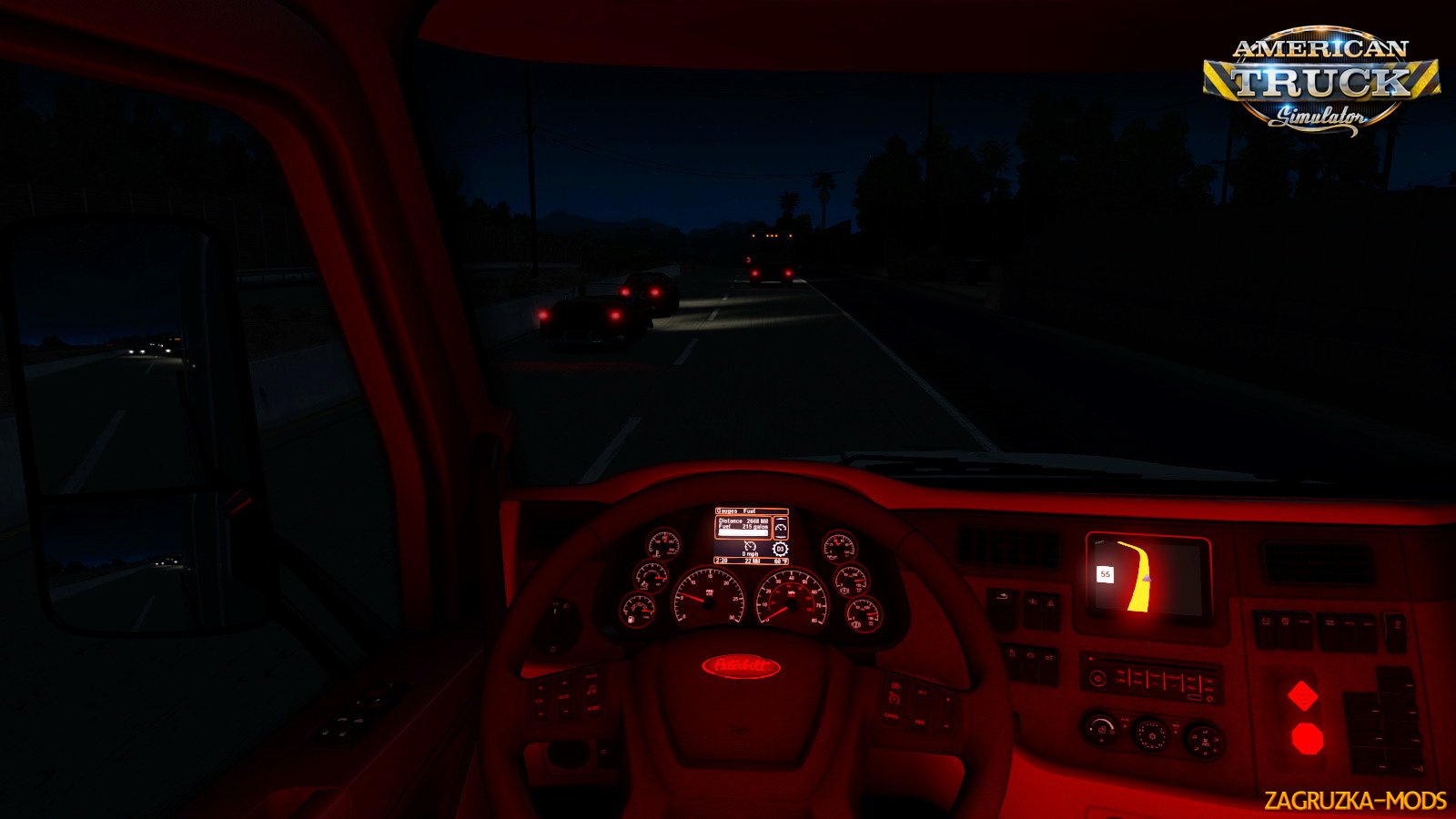 Red light Cabin Interior v1.0 for ATS