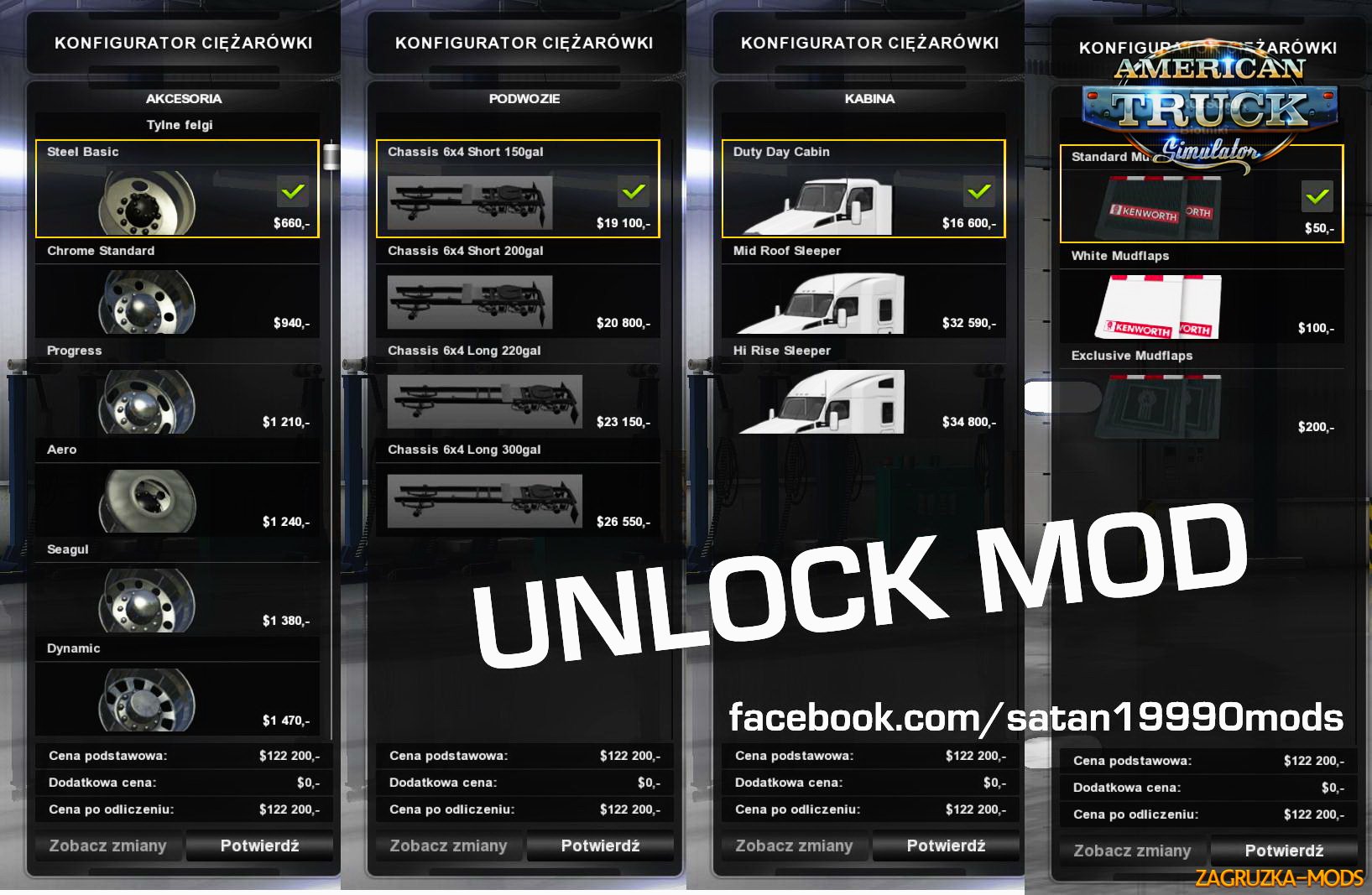 Unlock mod v1.1 by satan19990 for ATS