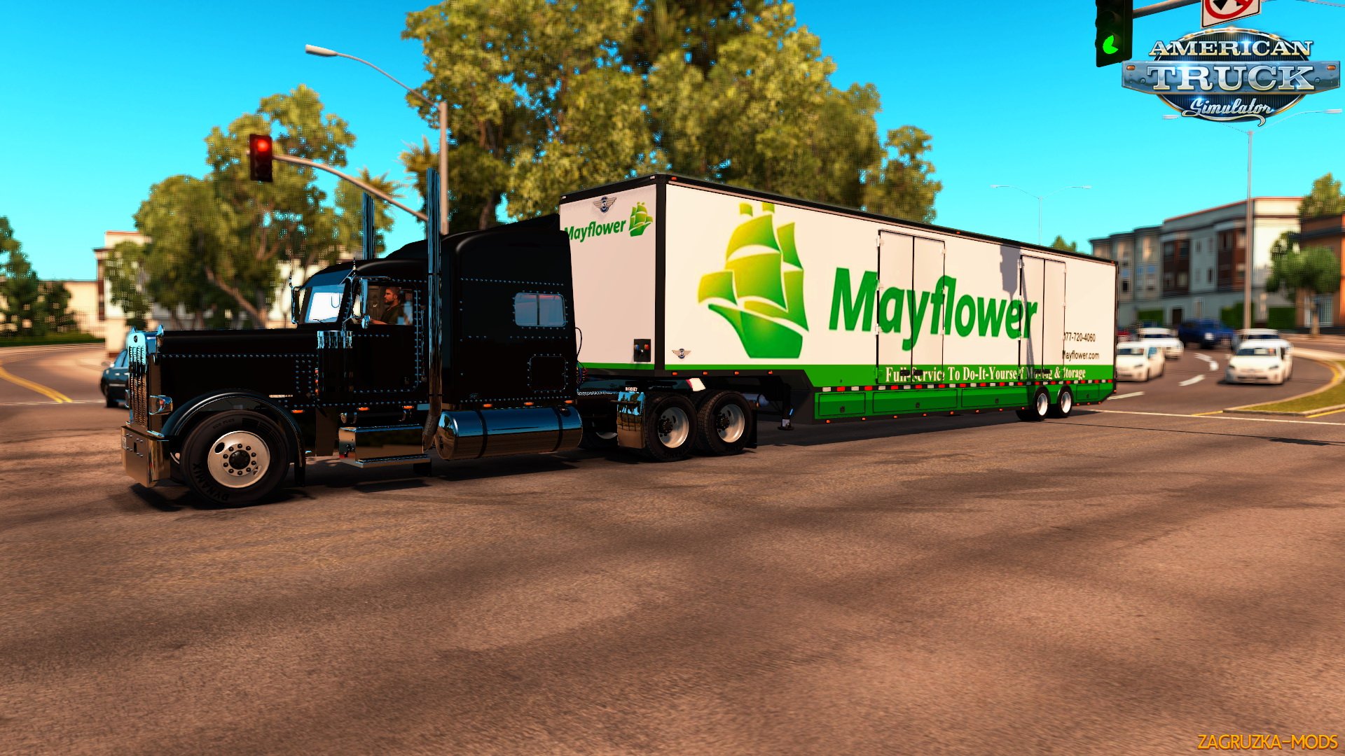 Trailer RD Moving Van + 17 Skins v1.0 (1.35.x) for ATS