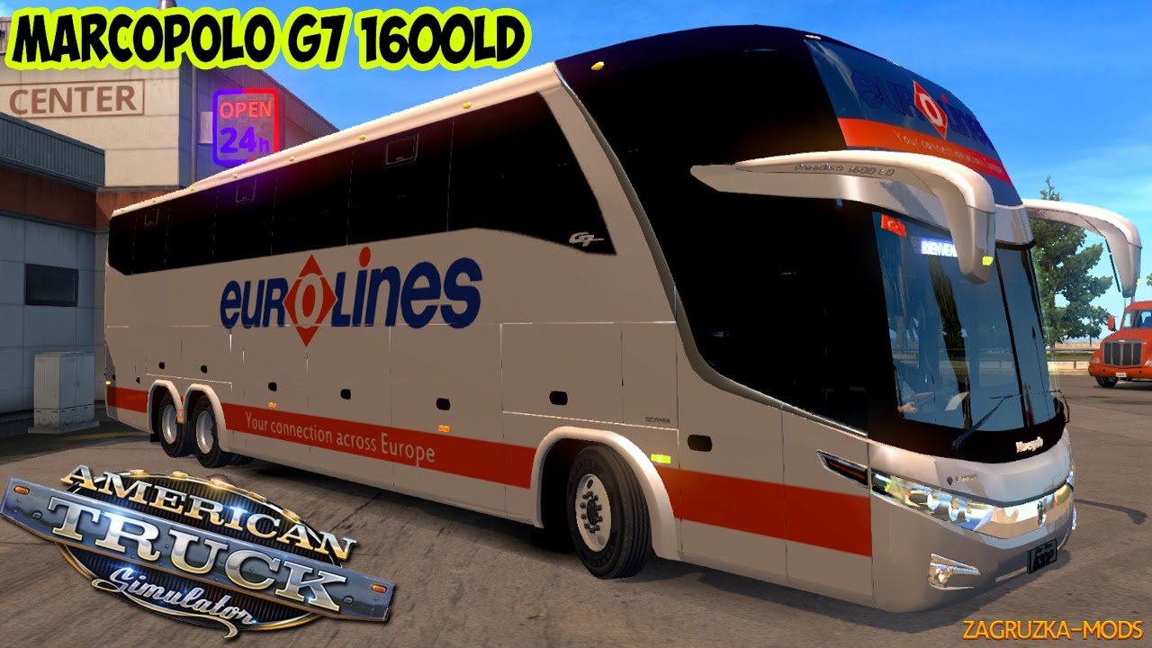 Marcopolo G7 1600LD + Skins + Passengers v1.0 for ATS