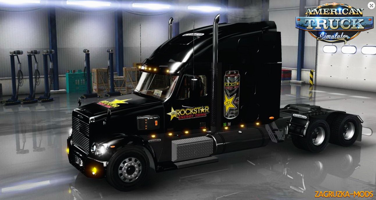 Rockstar Energy Drink Skin for Freightliner Coronado v1.0 for ATS