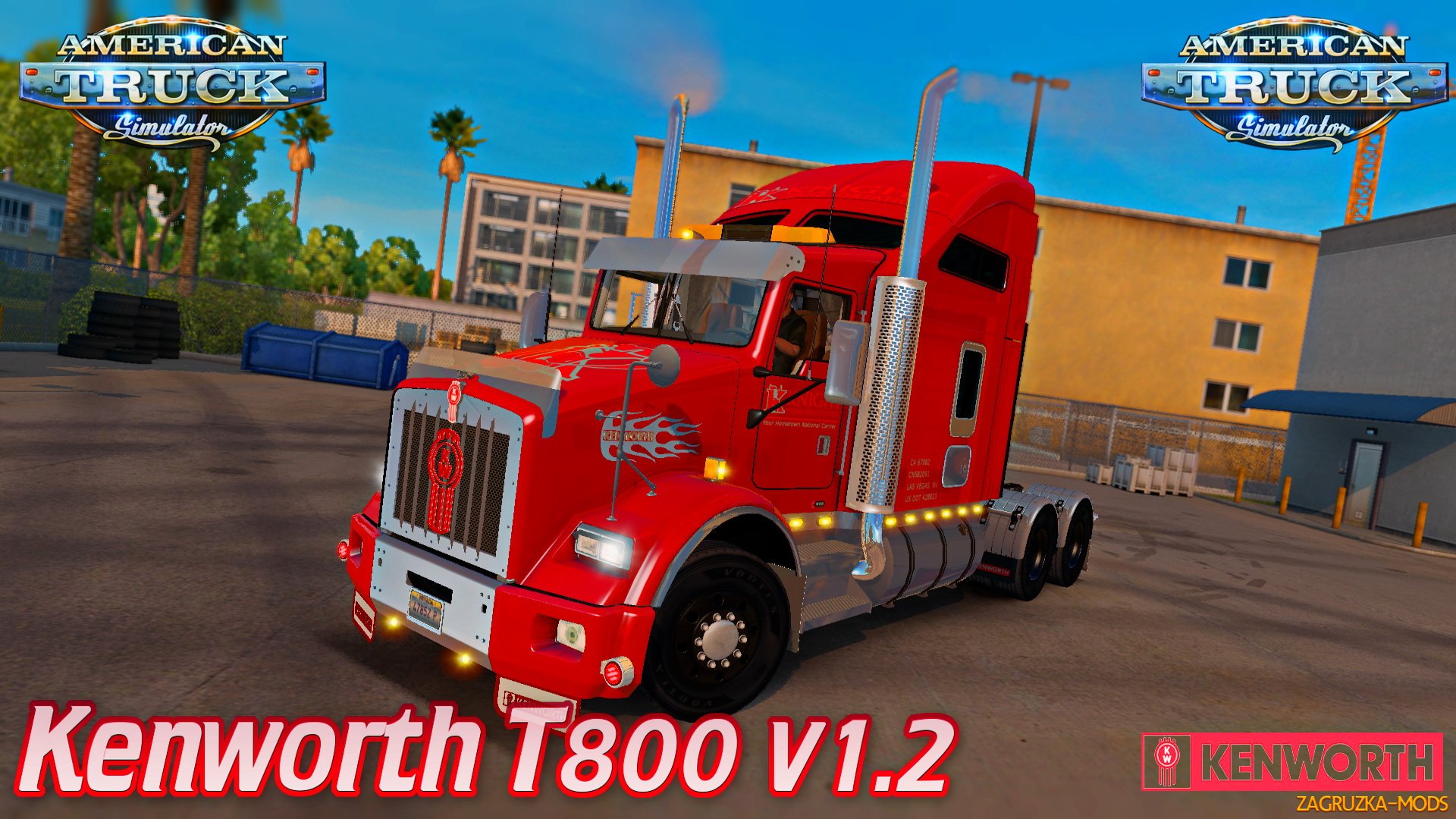 Kenworth T800 + Interior v1.2.1 for ATS