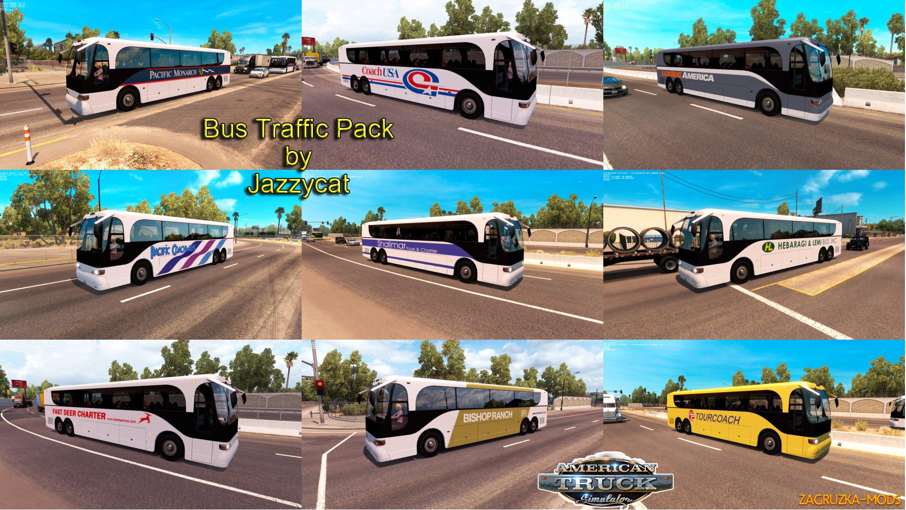 ATS Bus traffic pack v1.0 by Jazzycat