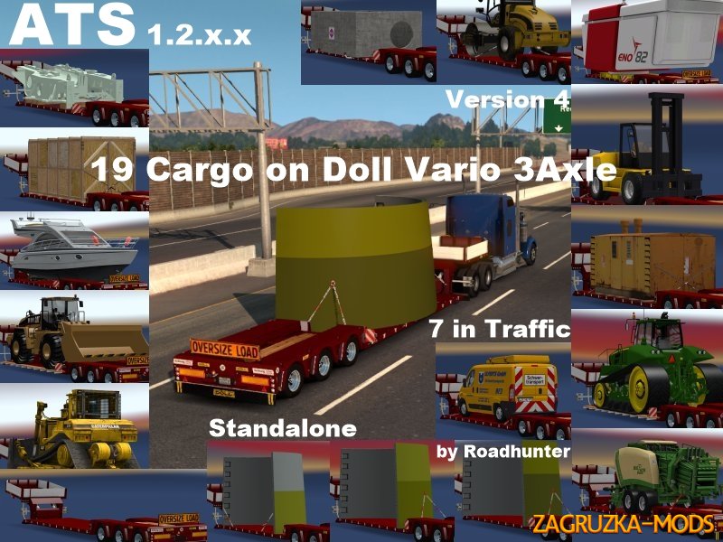 ATS Doll Vario 3Achs with new backlight and in traffic v 4.0