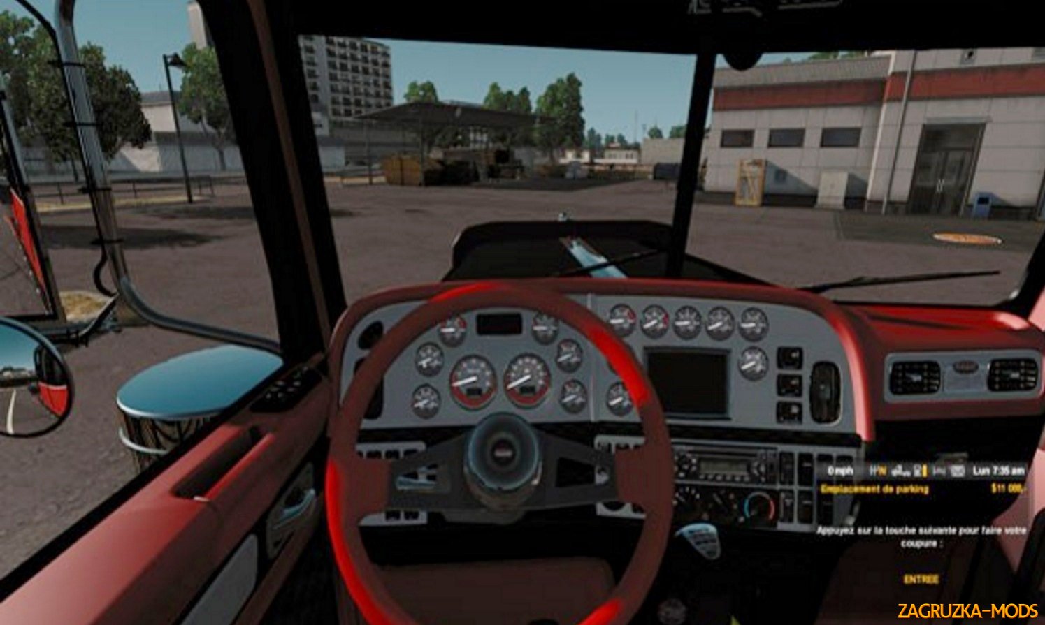 Peterbilt Red and Black Interior Mod